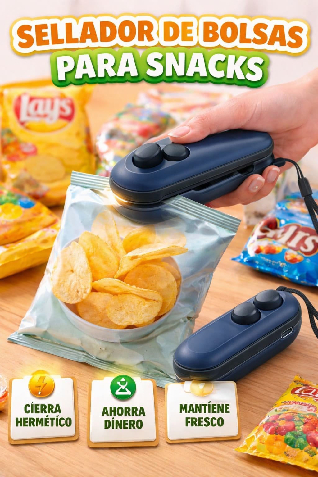 Sellador de bolsas portatil